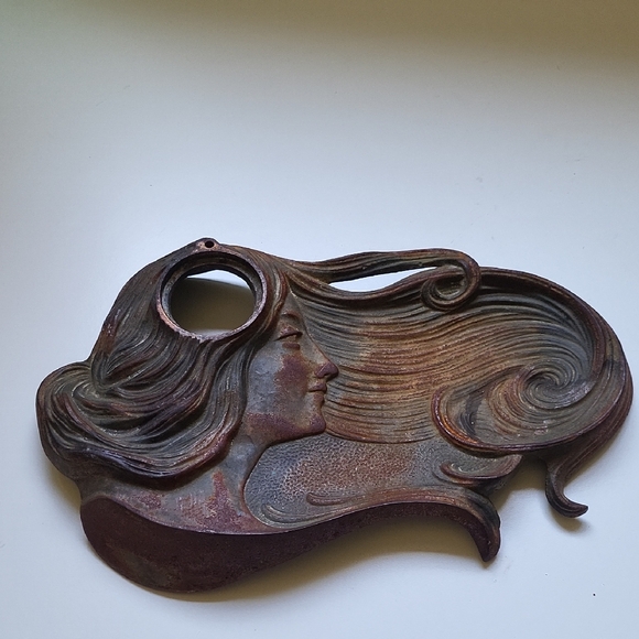 Antique Art Nouveau Ink Well Stand